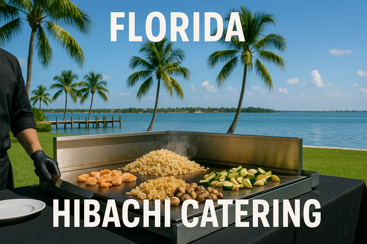 Florida hibachi catering by the water